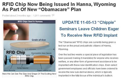 rfid chip 2017 hoax|Will 'Obamacare' Legislation Implant U.S. Residents with .